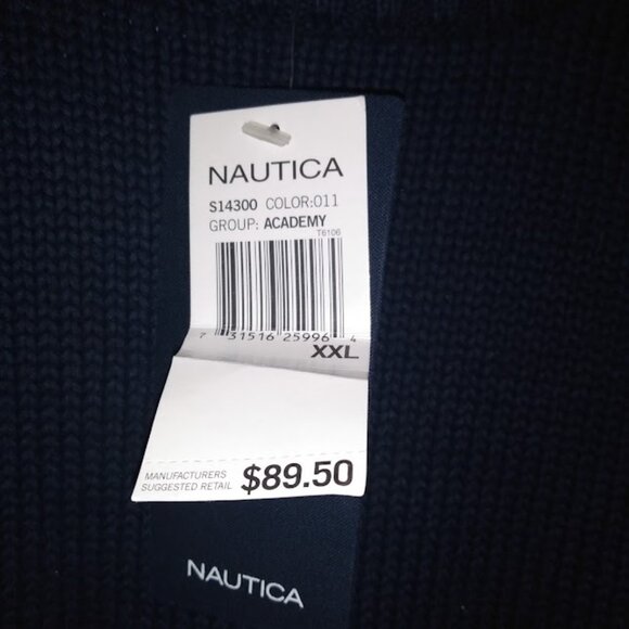 Nautica: Blue long sleeve 100% Cotton sweater. Size XXL. - Picture 4 of 5